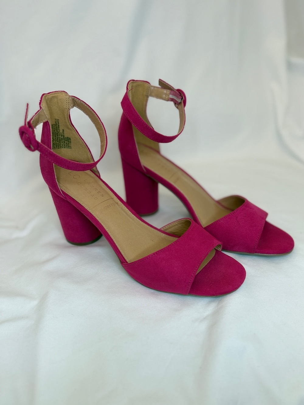 Lauren Conrad Pink Suede Heels